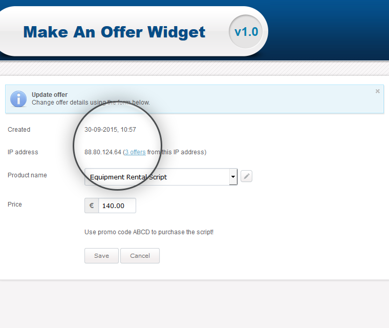 Make An Offer Widget Check The Exact Date And Time