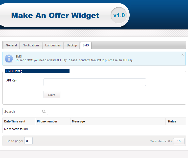 Make An Offer Widget Enable Sms Notifications