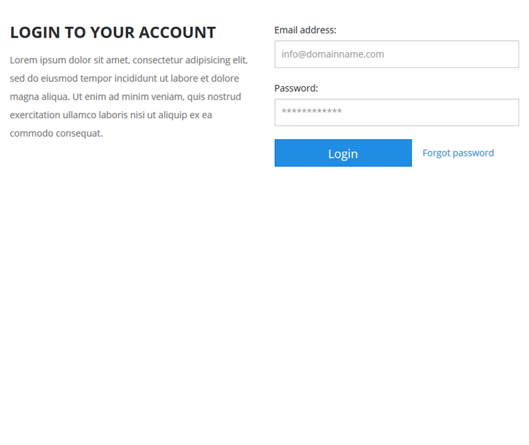 Password-protected accounts