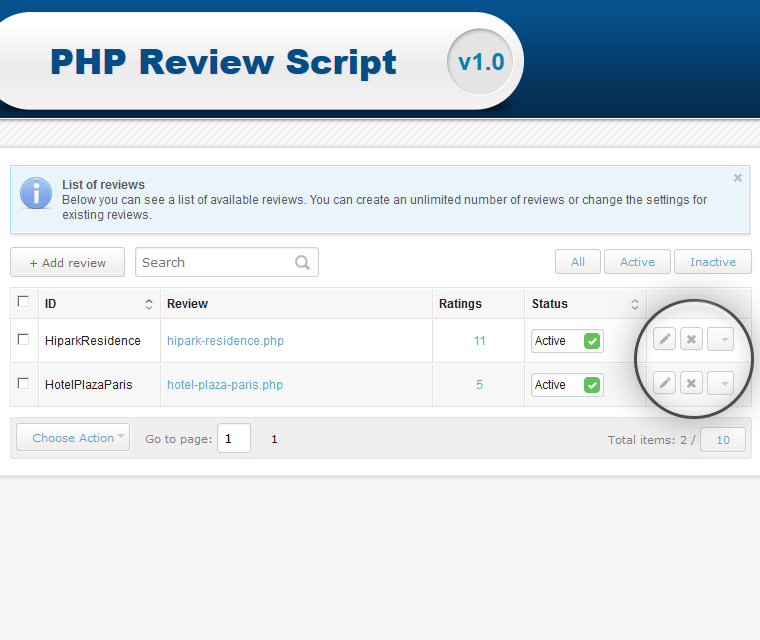 Php Review Script Add Edit And Enable Disable Reviewers