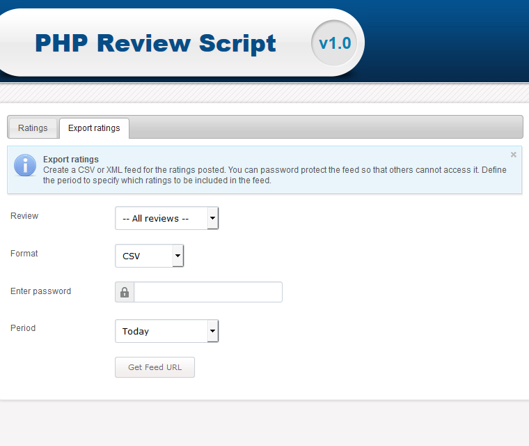 Php Review Script Export Ratings In Different Formats