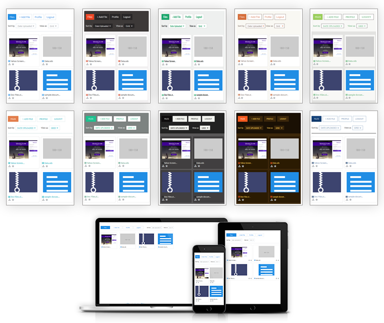 10 responsive color themes