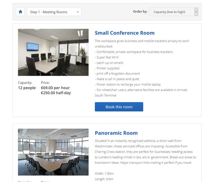 Meeting room profiles
