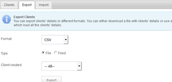 Import And Export Client Data