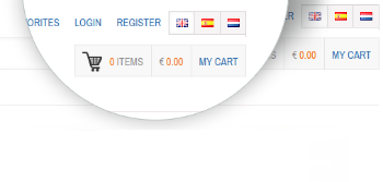 Multi-language online shopping cart