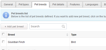 Pet Listing Script with Pet Types and Breeds Module