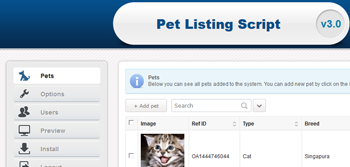 Pets Classified Script with Easy to Use Admin Panel