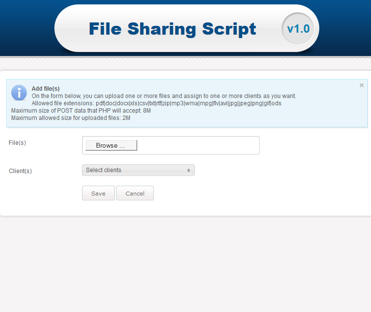Upload various file types