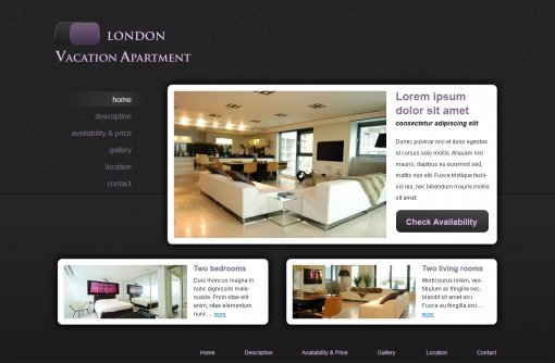 Holiday Home Website Template