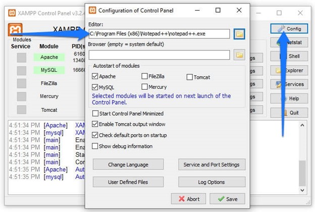 Config menu preferred editor tutorial
