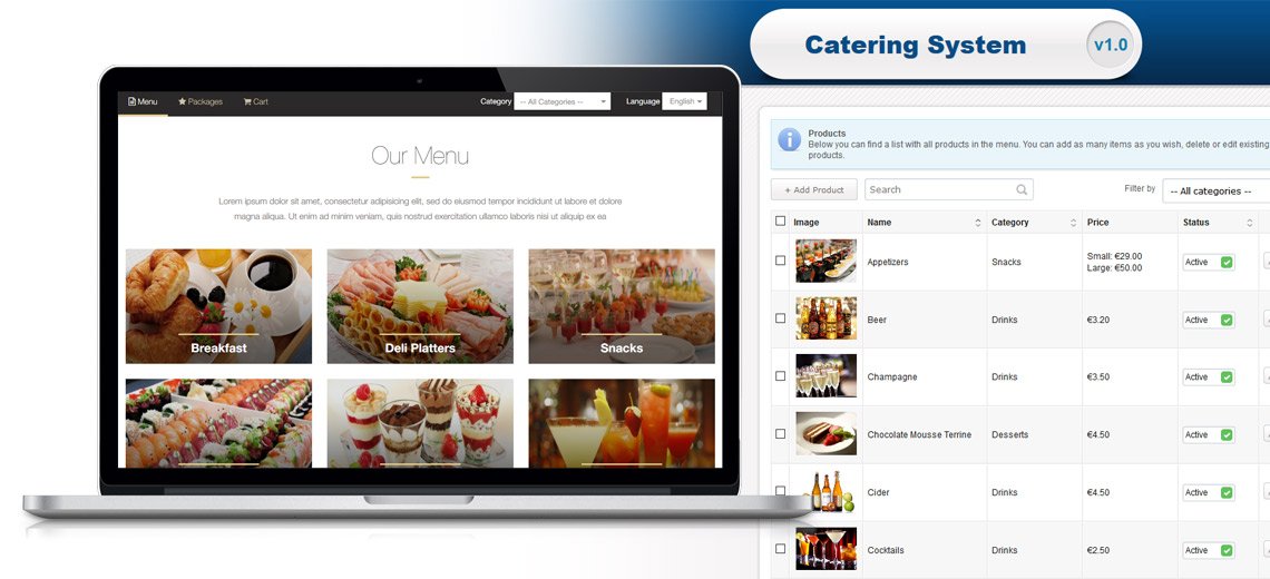 Catering System v1.0 script product showcase