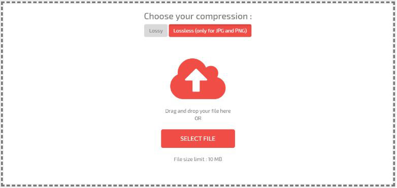 Compressor.io compression settings