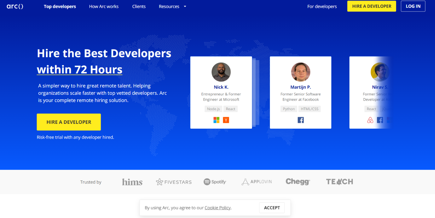Arc – platform for hiring PHP developers