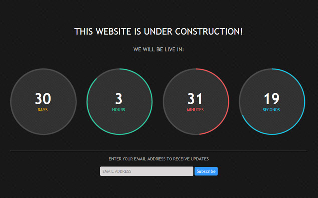 Free Coming Soon Under Construction Template PHPJabbers