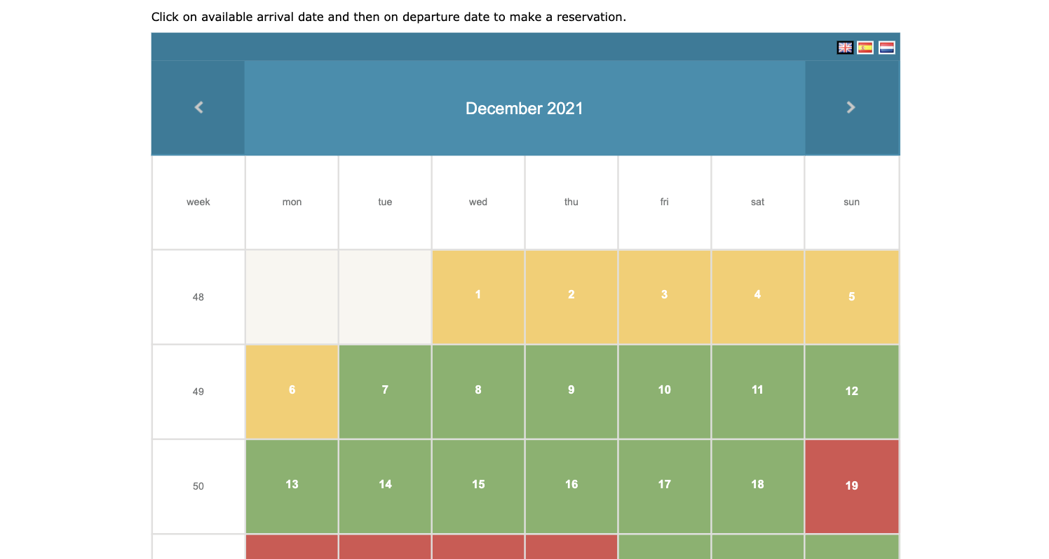 Availability Booking Calendar Calendar Booking System PHPJabbers