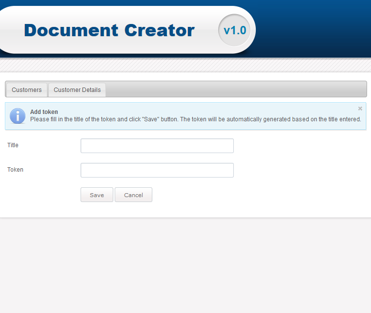 Document Creator Add New Customer Details Fields