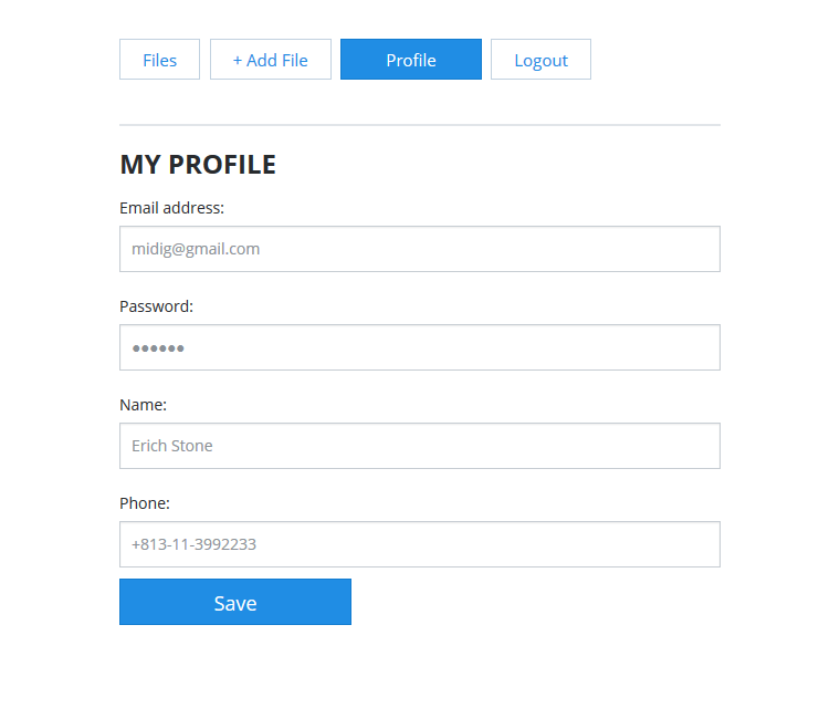 Editable profiles and credentials
