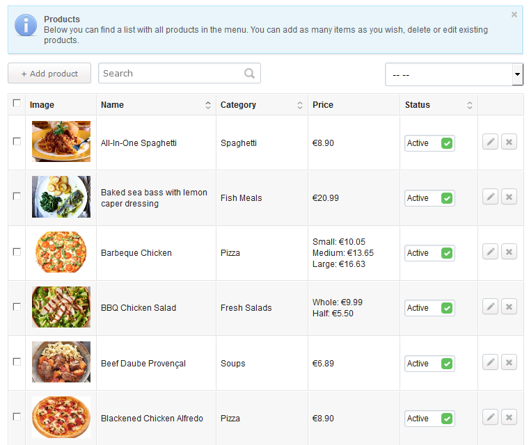 Restaurant Menu Maker Include Unlimited Products