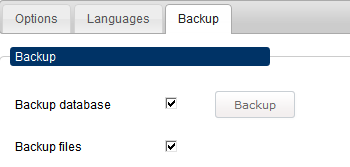 Database backup function