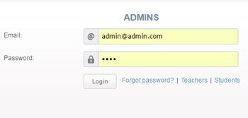Admins, teachers and students access