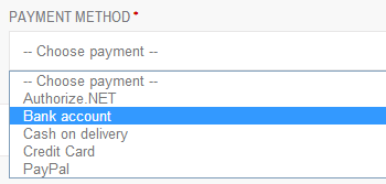 Multiple payment methods