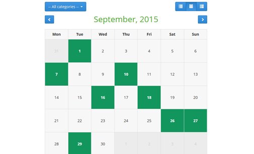 Free Event Calendar  PHP Event Calendar Script  PHPJabbers