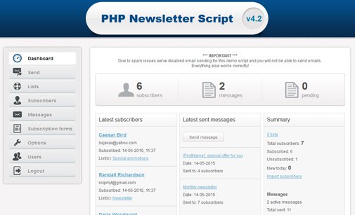 PHP Newsletter Script | Newsletter Subscription Script | PHPJabbers