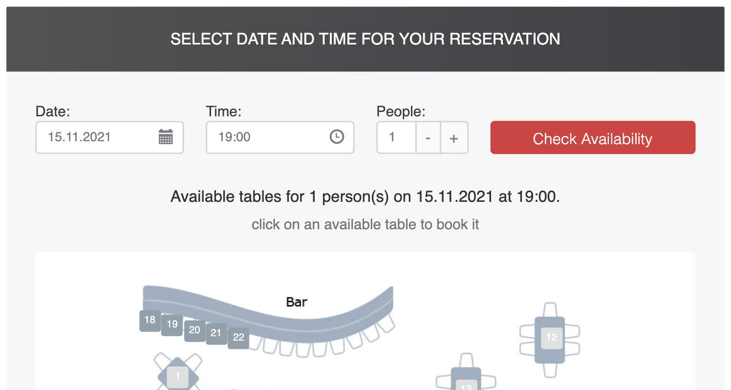 Restaurant Booking System (Updated for 2022)