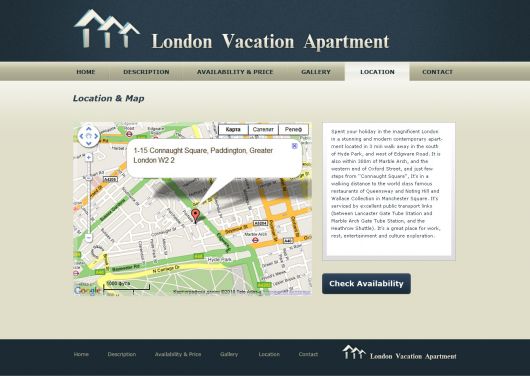 Vacation Home Website Template 1