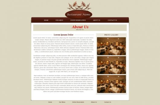 Restaurant Website Template 111