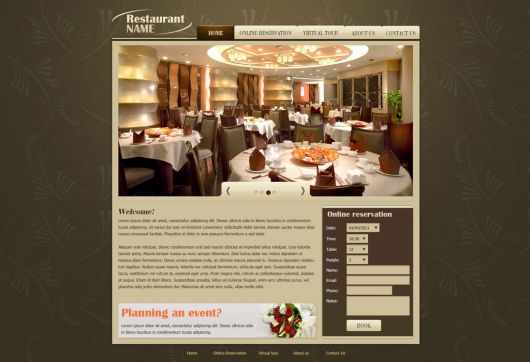 Restaurant Website Template 112