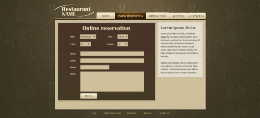 Restaurant Website Template 112