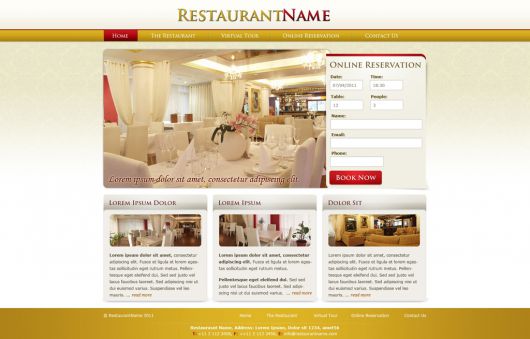 Restaurant Website Template 113