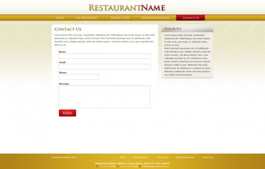 Restaurant Website Template 113