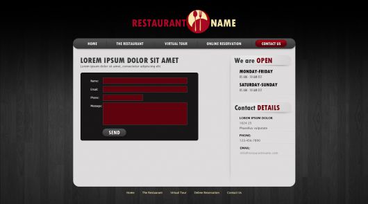 Restaurant Website Template 115
