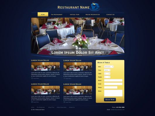 Restaurant Website Template 116