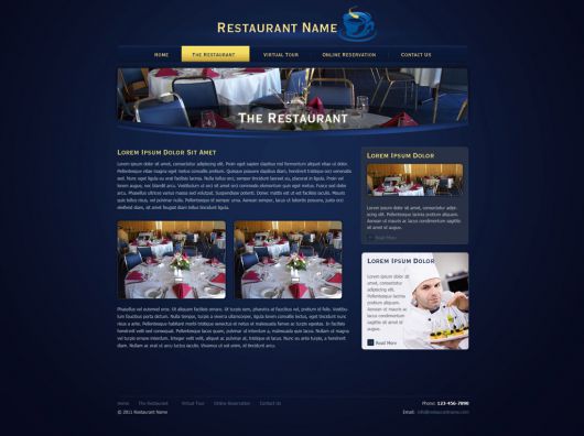 Restaurant Website Template 116