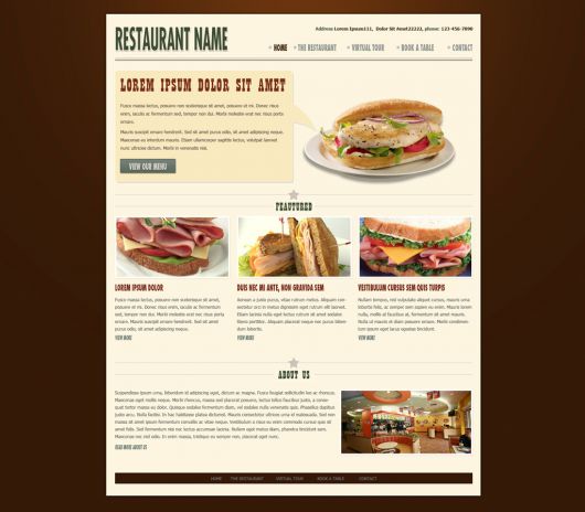 Restaurant Website Template 118