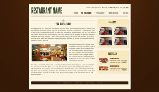 Restaurant Website Template 118