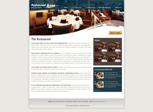 Restaurant Website Template 120