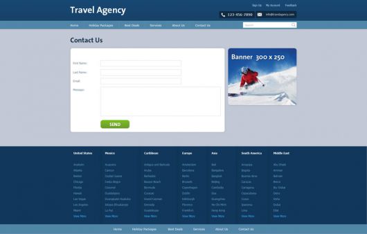 Travel Agency Website Template 149