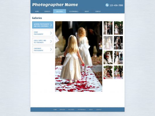 Photographer Website Template 157
