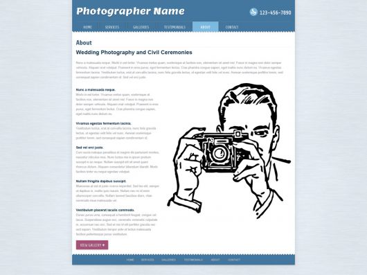 Photographer Website Template 157