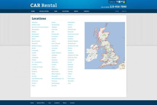 Rent a Car Website Template 164