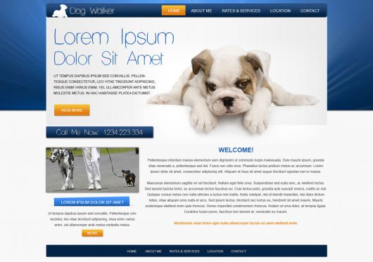 Dog Walking Website Template 43
