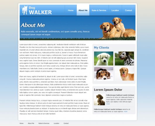 Dog Walking Website Template 44