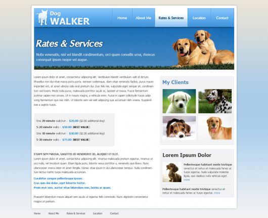 Dog Walking Website Template 44