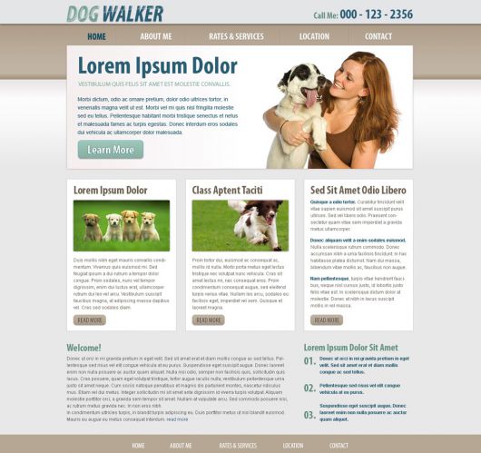 Dog Walking Website Template 45
