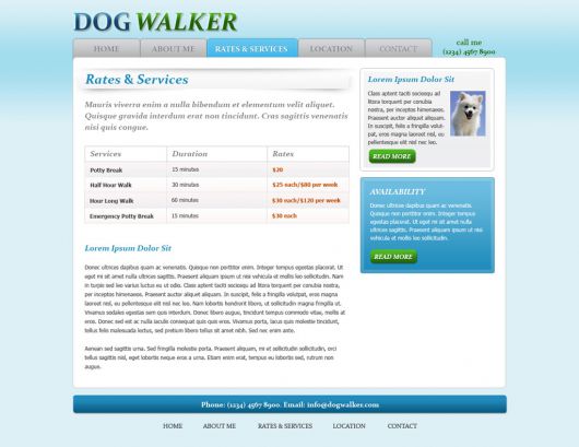 Dog Walking Website Template 46