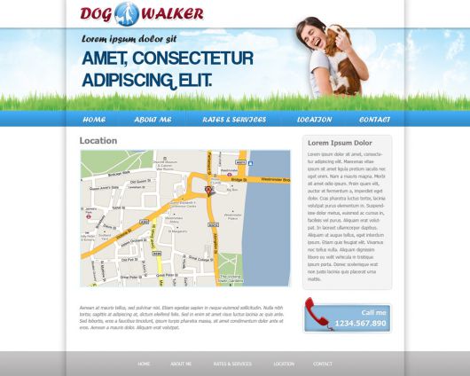 Dog Walking Website Template 48